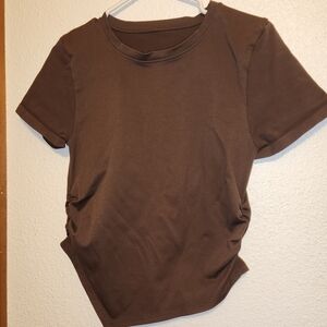 OQQ Brown Crop Top